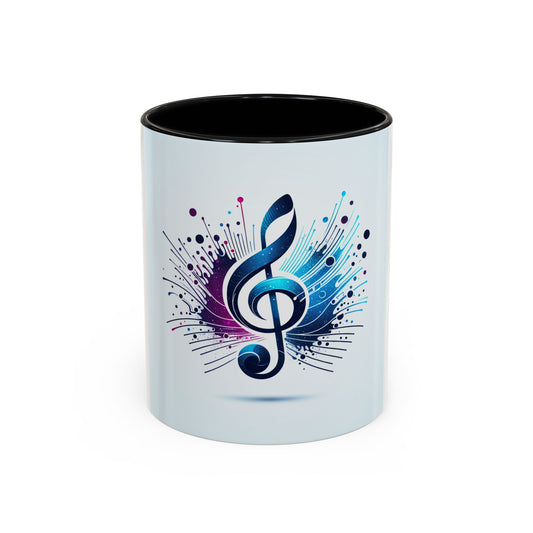 Taza de Café con Notas Musicales | Tema Musical Colorido | Perfecta para Músicos y Amantes de la Música